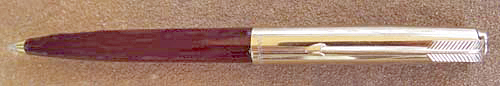 PARKER 51 BALLPOINT IN BURGUNDY W/ GOLD FILLED CAP and TRIM